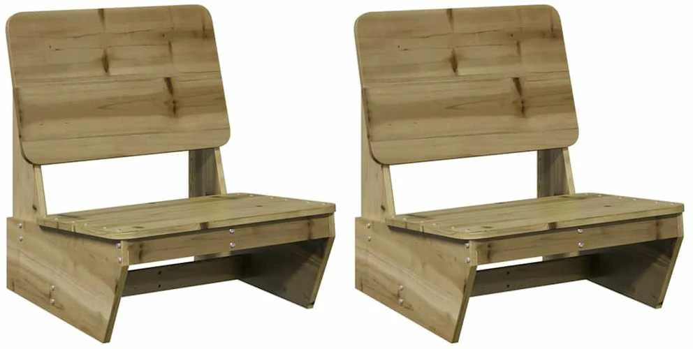 sodo kėdės 2 vnt 60x64x70,5 cm impregnuotos medienos pušis