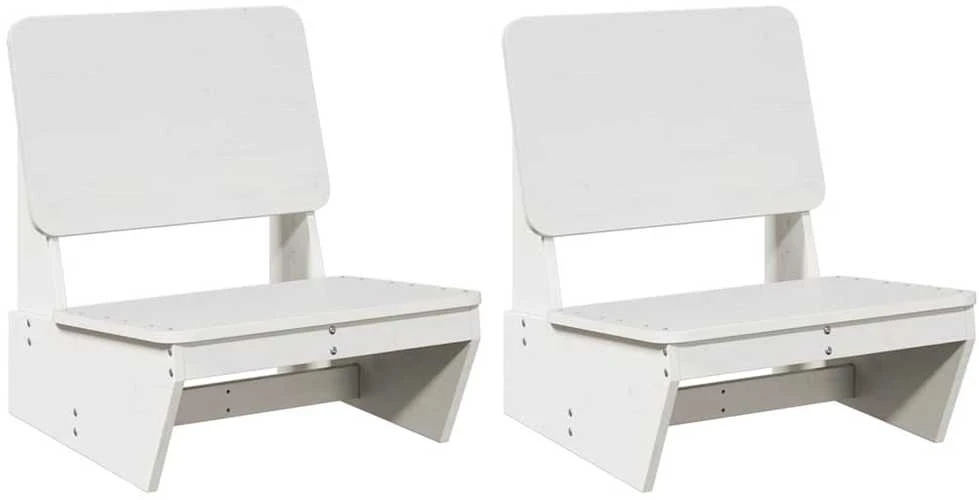 sodo kėdės 2 vnt Baltos 60x64x70,5 cm pušies masyvo