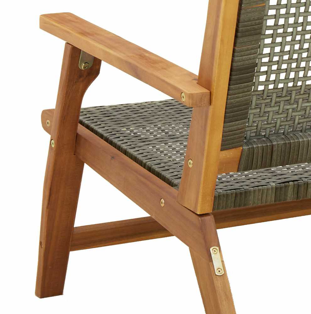 Sodo baldai 2 pcs Pilka 67 x 78 x 73 cm Kietos akacijos mediena
