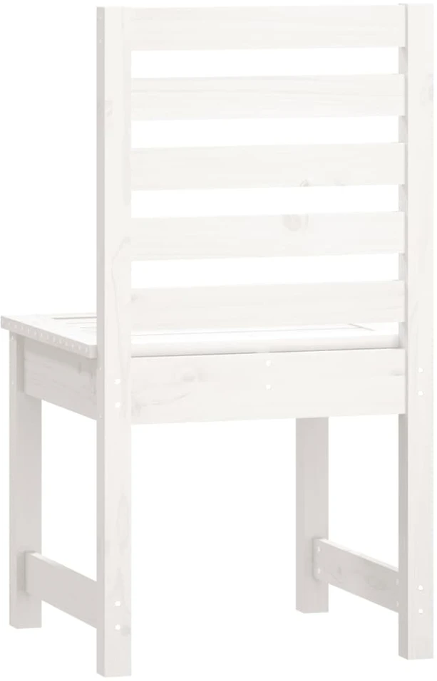 Sodo kėdės 2vnt. baltos 50x48x91,5cm pušies medienos masyvas