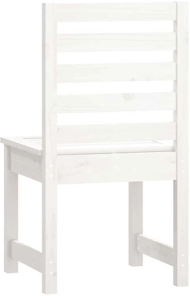 Sodo kėdės 2vnt. baltos 50x48x91,5cm pušies medienos masyvas