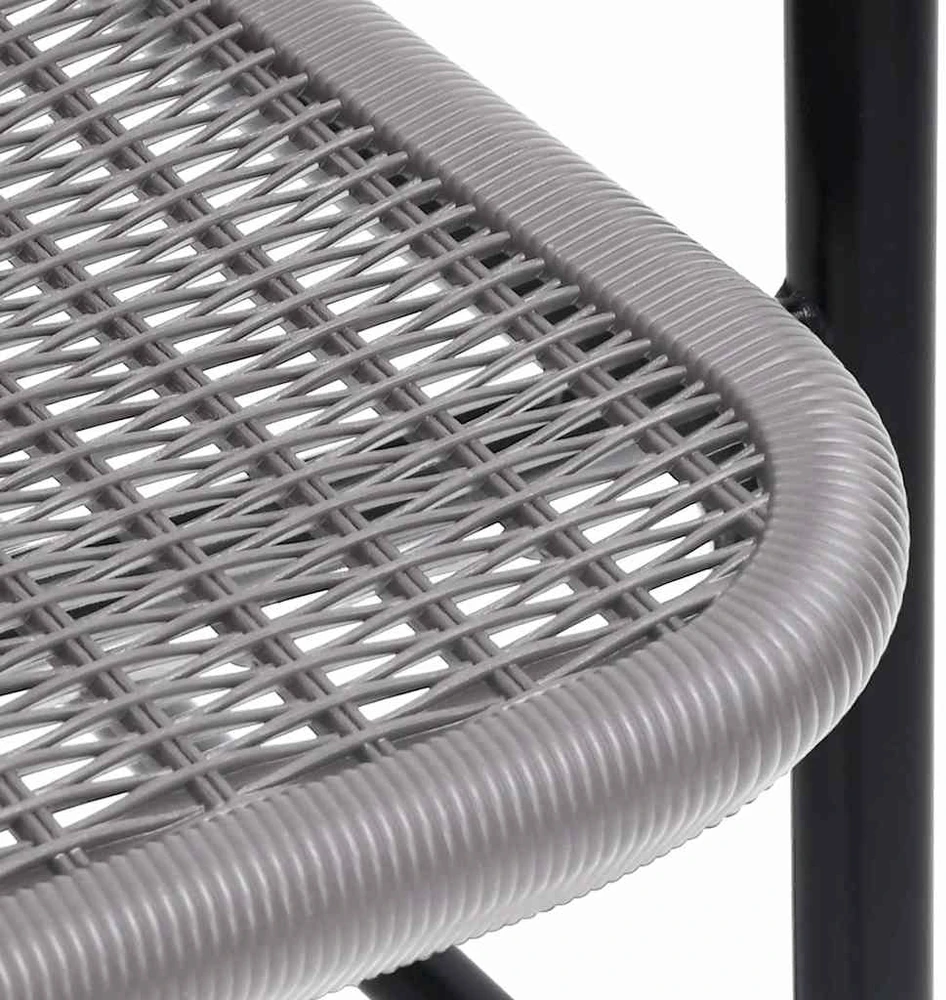 Sodo kėdės, 2vnt., plastikinis ratanas ir plienas, 110kg