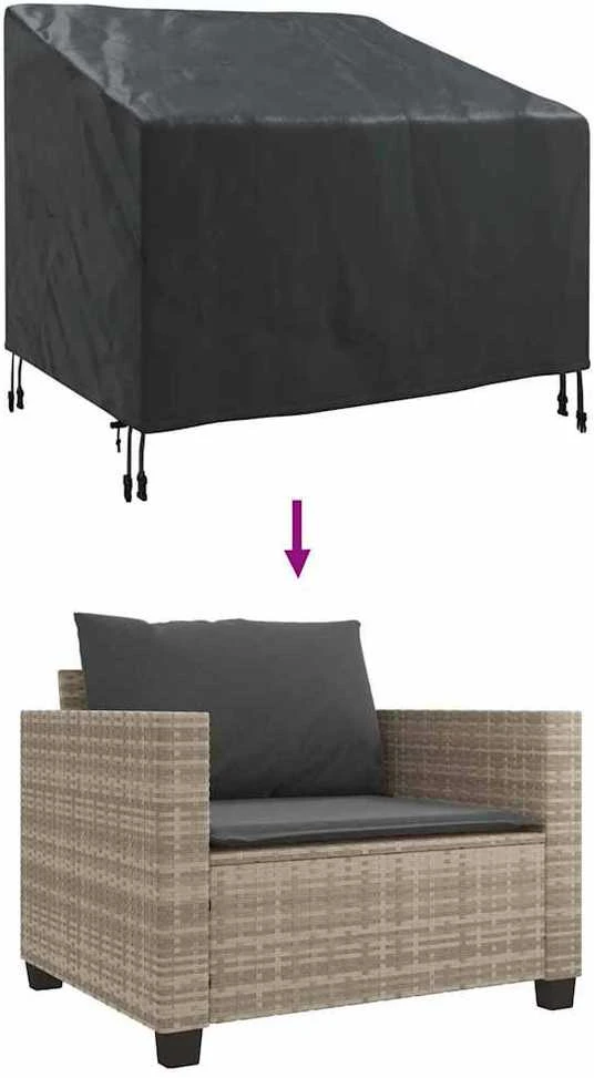 Sodo kėdės dangtis Juoda 96 x 79 x 74 cm 210D Oksfordo audinys