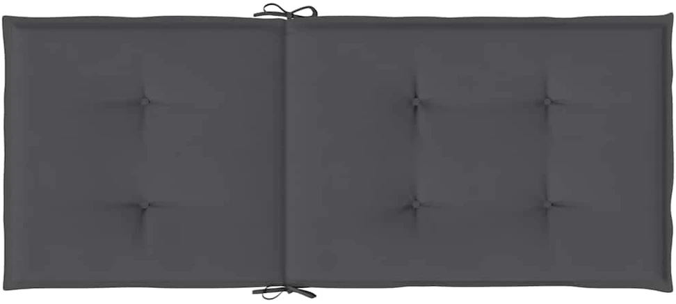 Sodo kėdės pagalvėlės, 2vnt., antracito, 120x50x3cm, audinys