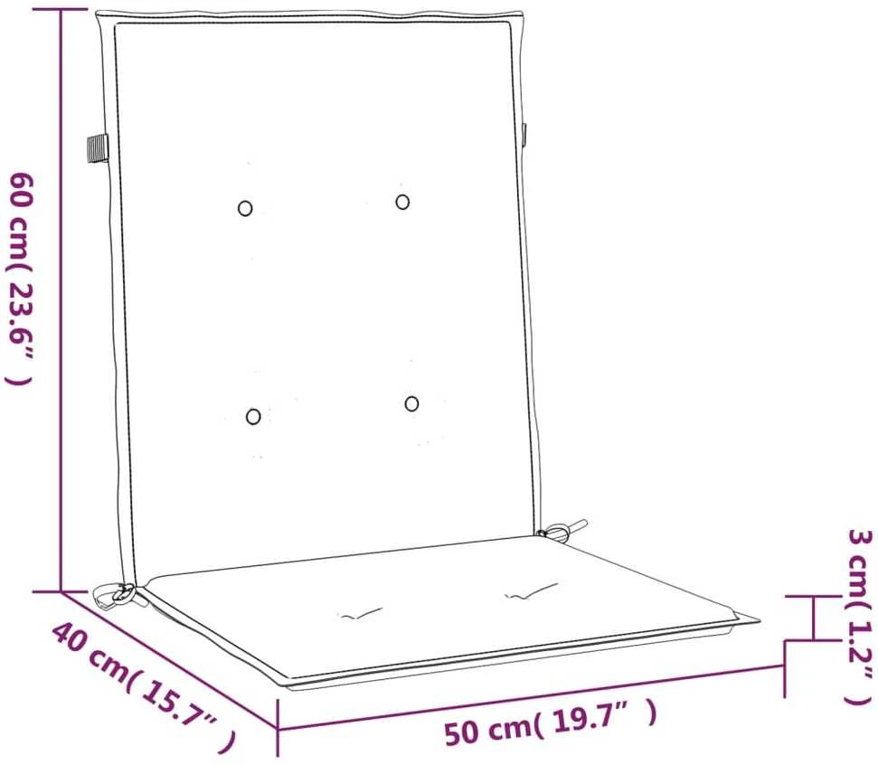 Sodo kėdės pagalvėlės, 2vnt., juodos, 100x50x3cm, audinys