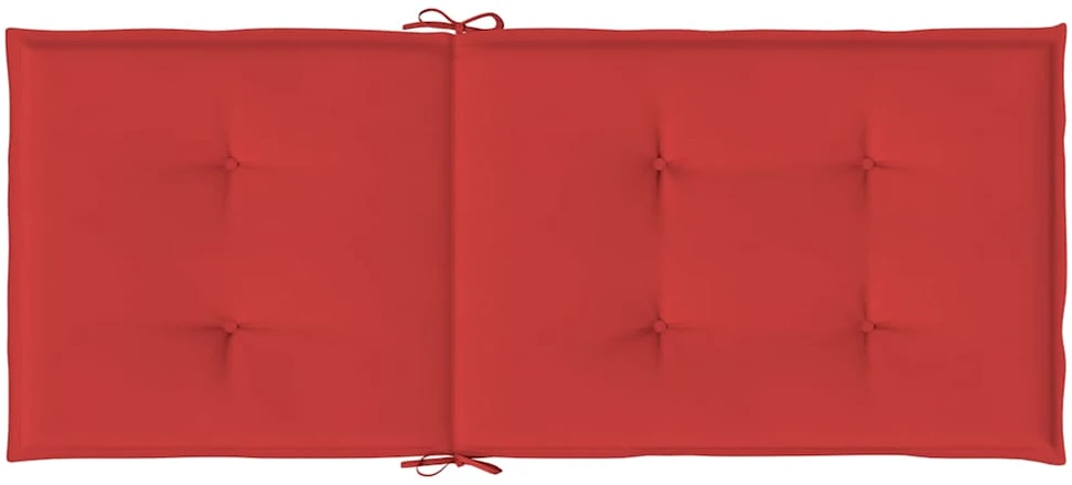 Sodo kėdės pagalvėlės, 2vnt., raudonos, 120x50x3cm, audinys