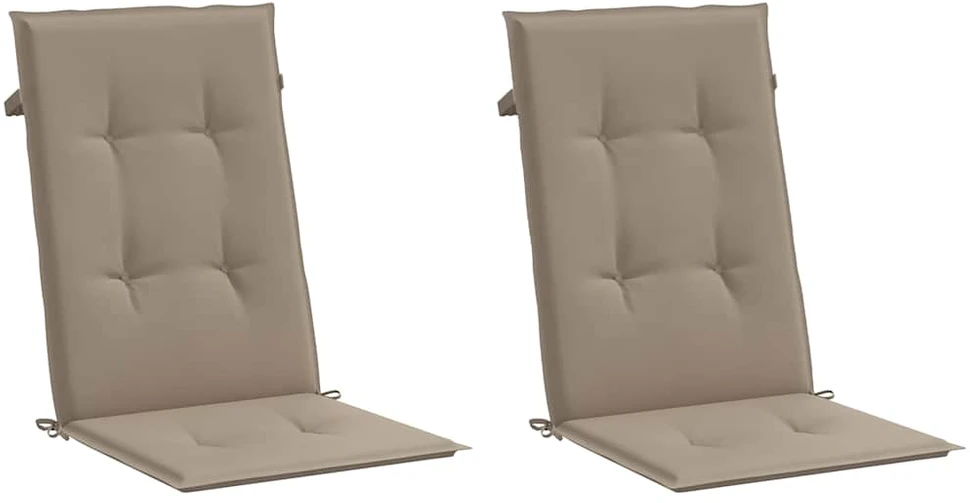 Sodo kėdės pagalvėlės, 2vnt., taupe, 120x50x3cm, audinys