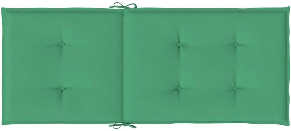 Sodo kėdės pagalvėlės, 2vnt., žalios, 120x50x3cm, audinys