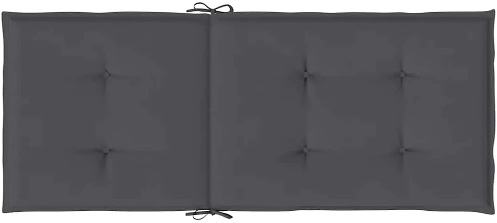 Sodo kėdės pagalvėlės, 4vnt., antracito, 120x50x3cm, audinys