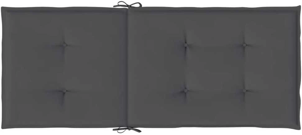 Sodo kėdės pagalvėlės, 4vnt., antracito, 120x50x3cm, audinys
