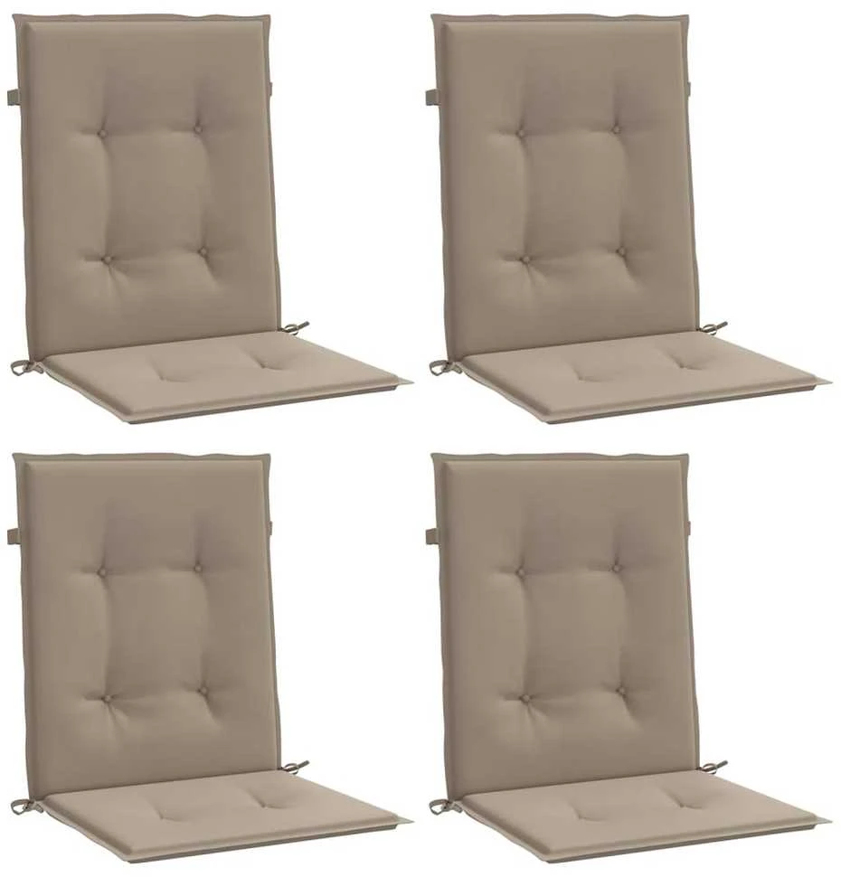 Sodo kėdės pagalvėlės, 4vnt., taupe, 100x50x3cm, audinys