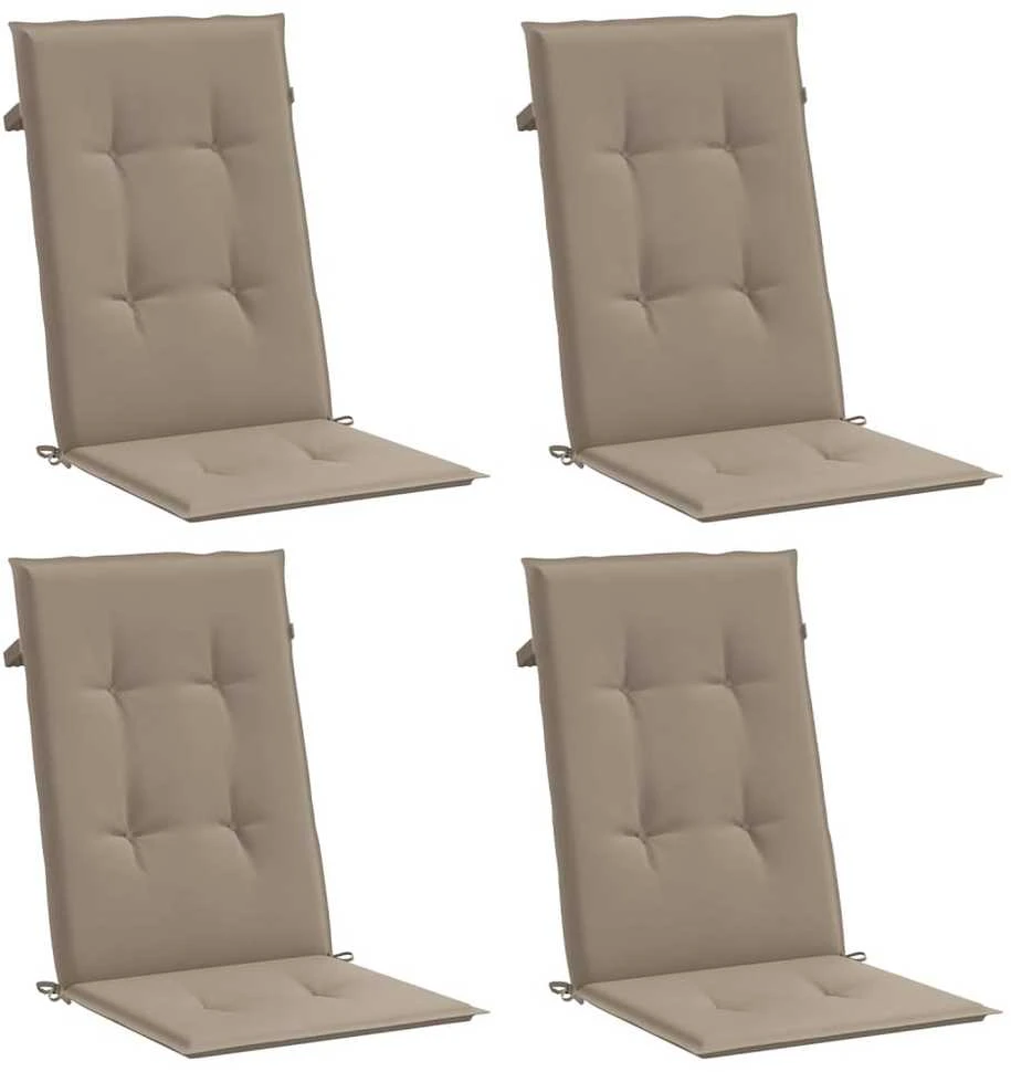 Sodo kėdės pagalvėlės, 4vnt., taupe, 120x50x3cm, audinys