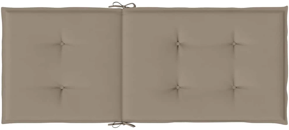 Sodo kėdės pagalvėlės, 6vnt., taupe, 120x50x3cm, audinys