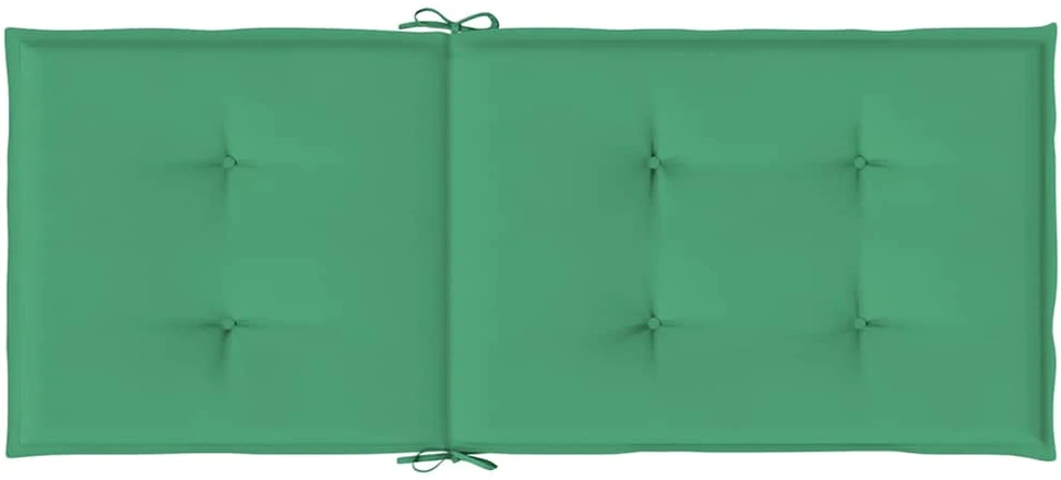 Sodo kėdės pagalvėlės, 6vnt., žalios, 120x50x3cm, audinys