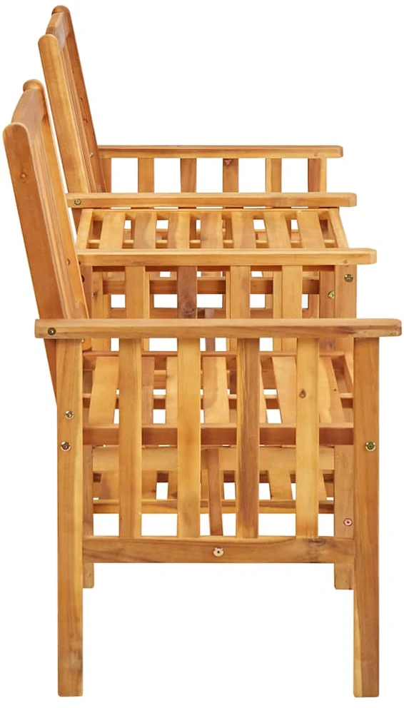 Lauko baldų komplektas Sodo kėdės su arbatos staliuku, 159x61x92cm, akacijos masyvas