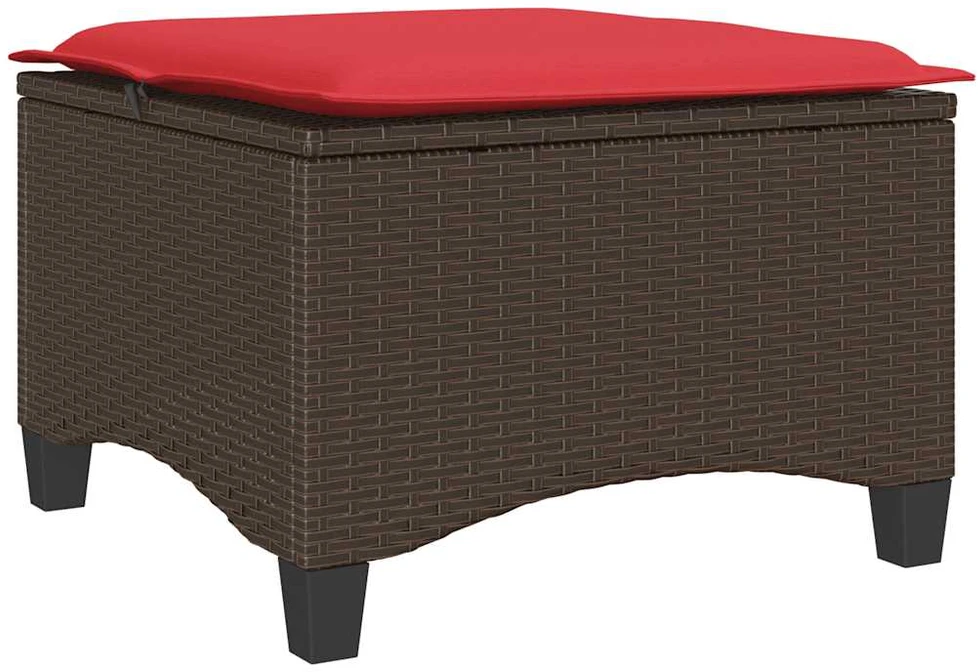 sodo kėdės su pagalvėlėmis 2 vnt Ruda 55x55x36 cm polirotango