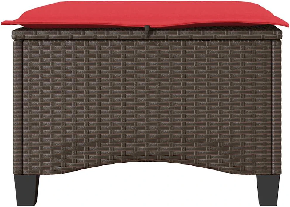 sodo kėdės su pagalvėlėmis 2 vnt Ruda 55x55x36 cm polirotango
