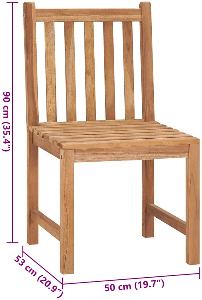 Sodo kėdės su pagalvėlėmis, 2vnt., tikmedžio medienos masyvas