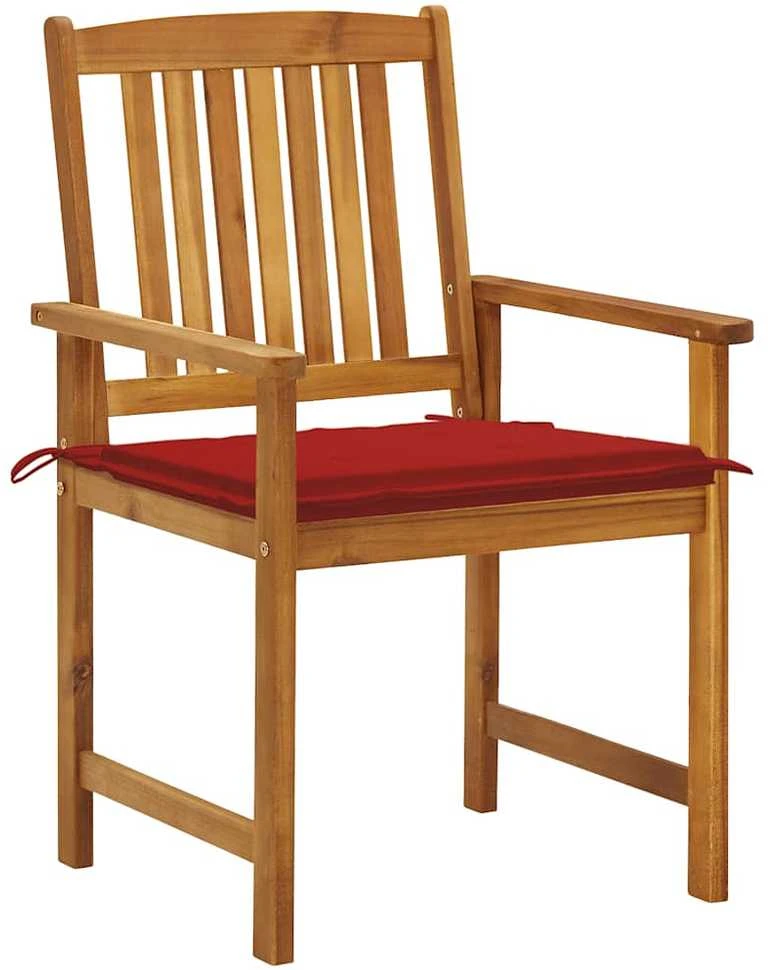 Sodo kėdės su pagalvėlėmis, 8vnt., akacijos medienos masyvas