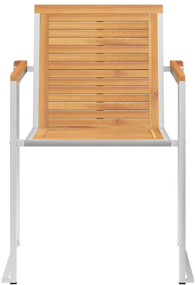 Sodo kėdės su pagalvėlėmis, 8vnt., tikmedžio medienos masyvas