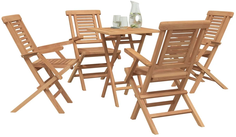 Lauko baldų komplektas Sodo komplektas 3 vnt. Ruda Kietas teakwood