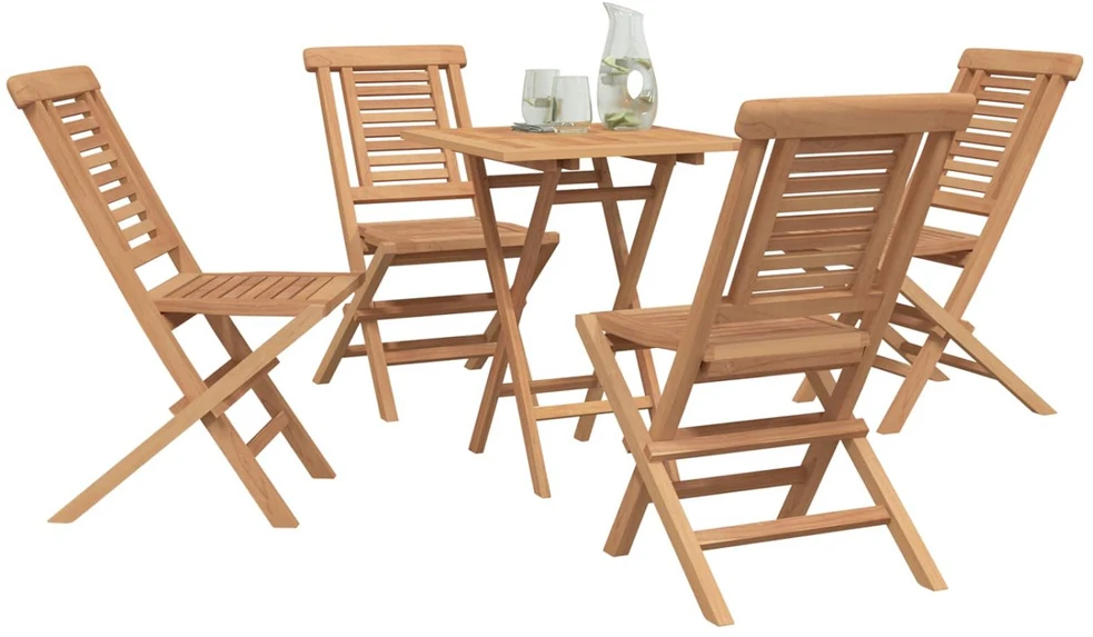 Lauko baldų komplektas Sodo komplektas 3 vnt. Ruda Kietas teakwood