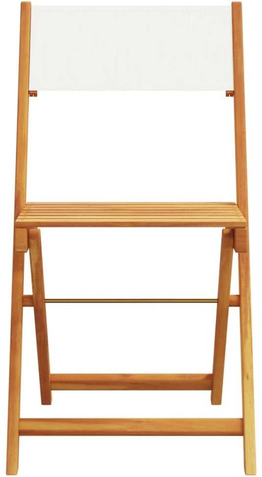 Lauko baldų komplektas Sodo komplektas, 5 dalių, kreminė/balta, audinys ir mediena