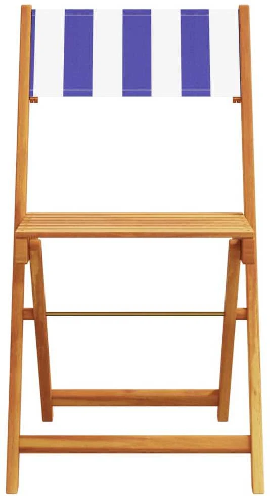 Lauko baldų komplektas Sodo komplektas, 5 dalių, mėlynas/baltas, audinys/mediena