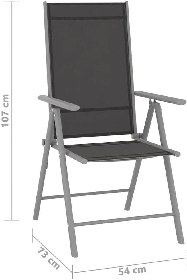 Lauko baldų komplektas Sodo komplektas, 5 dalių, sidabrinis, aliuminis ir tekstilenas