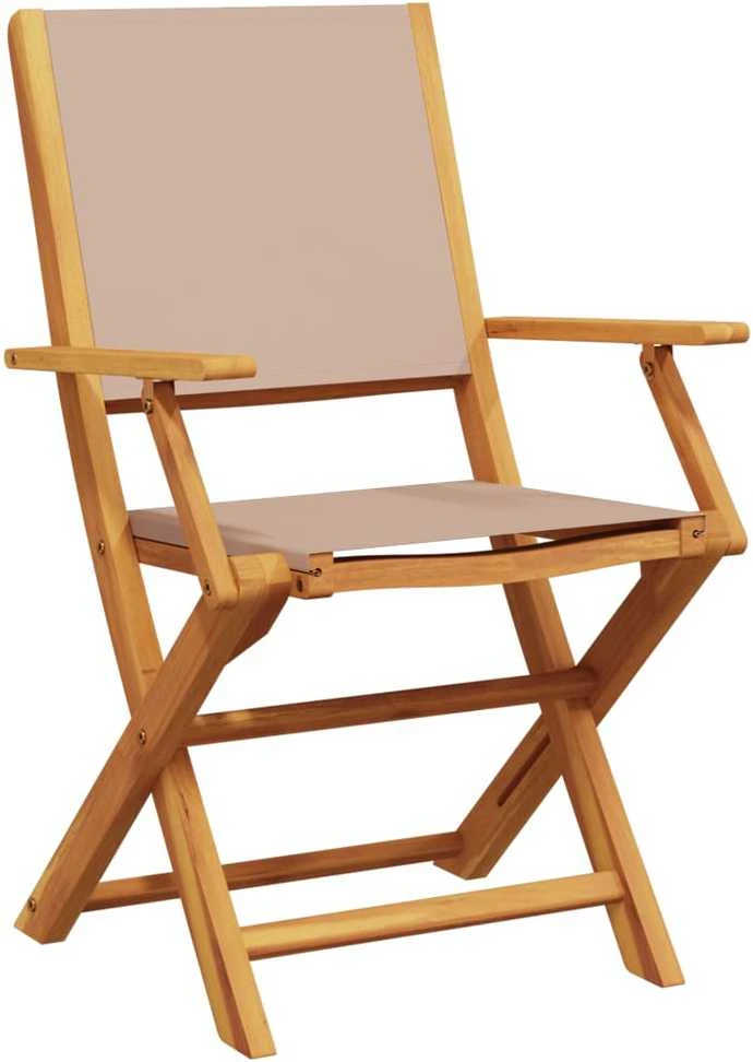 Lauko baldų komplektas Sodo komplektas, 5 dalių, taupe, audinys ir mediena
