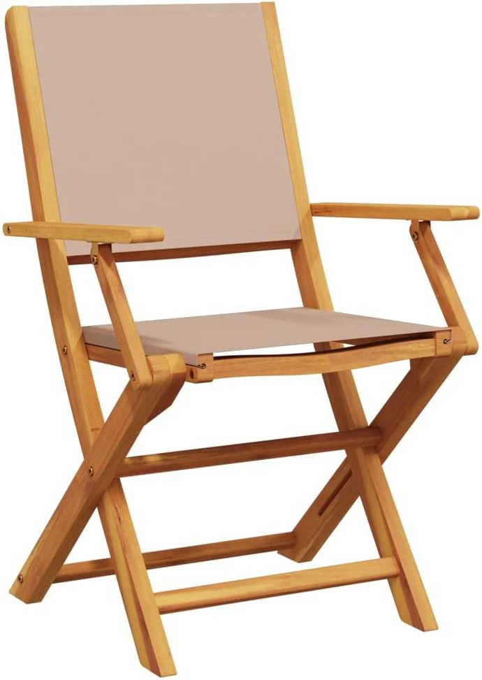 Lauko baldų komplektas Sodo komplektas, 5 dalių, taupe, audinys ir mediena