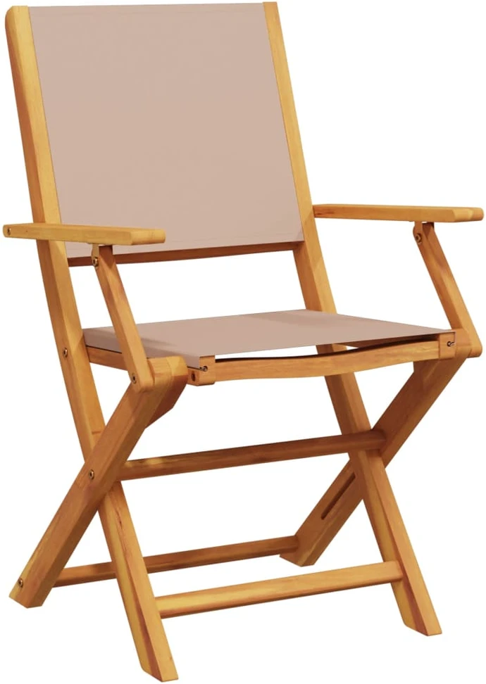 Sodo komplektas, 5 dalių, taupe, audinys ir mediena