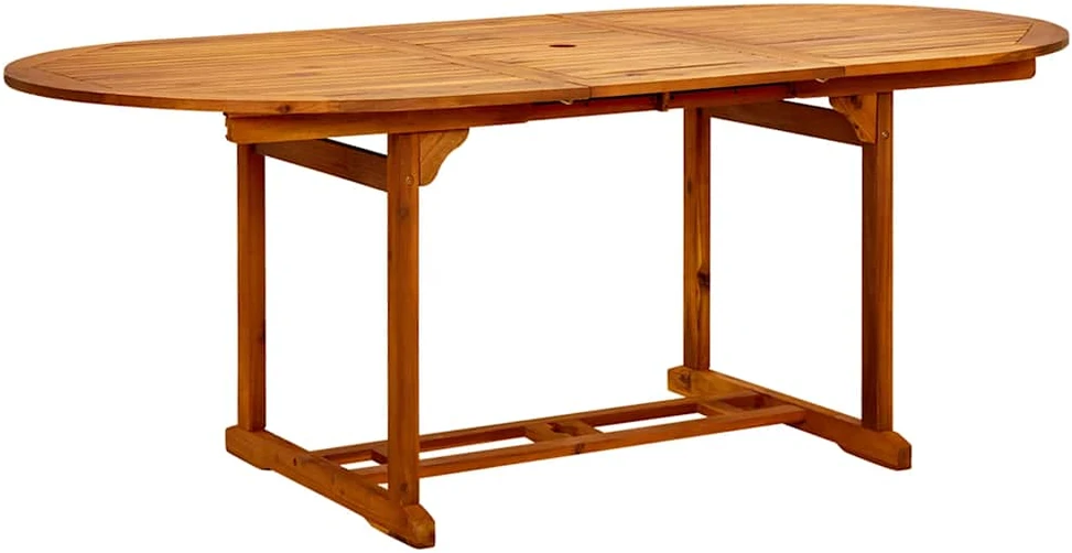 Lauko baldų komplektas Sodo komplektas, 7 dalių, kreminė/balta, audinys ir mediena