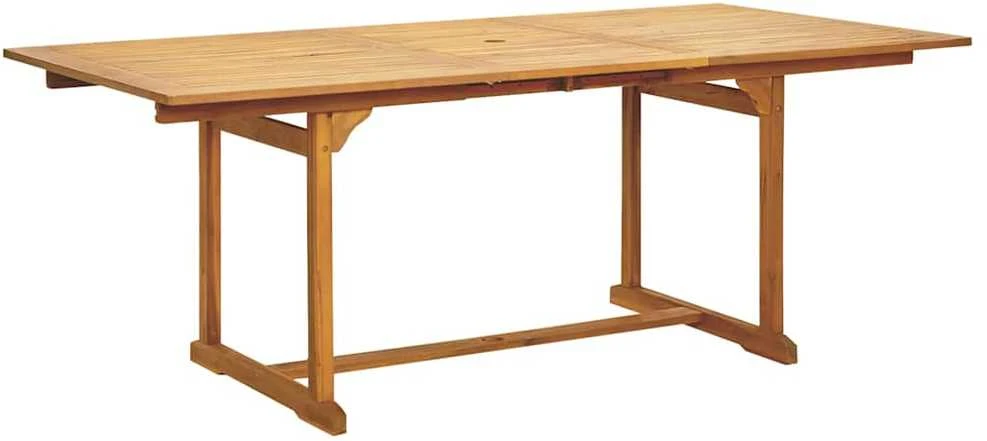 Lauko baldų komplektas Sodo komplektas, 7 dalių, mėlynas/baltas, audinys/mediena