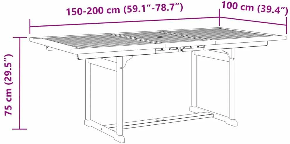 Lauko baldų komplektas Sodo komplektas, 7 dalių, mėlynas/baltas, audinys/mediena