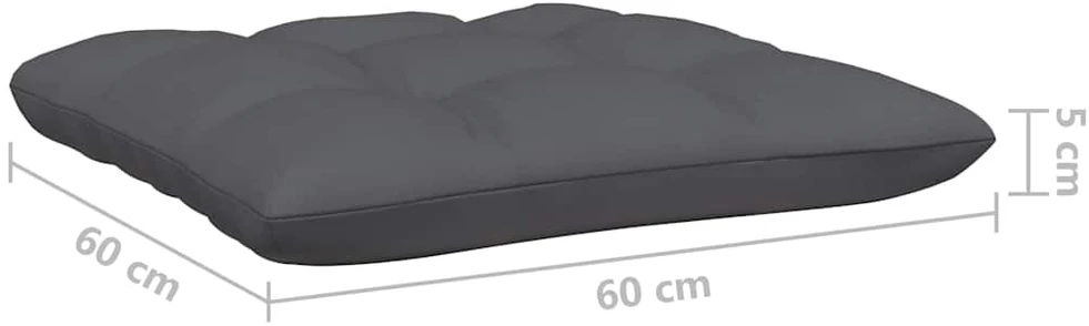Lauko baldų komplektas Sodo komplektas su antracito pagalvėmis, 5 dalių, pušis