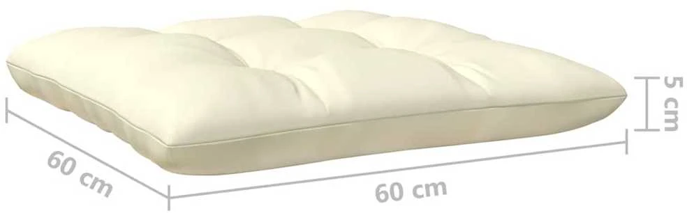 Sodo komplektas su kreminėmis pagalvėlėmis, 3 dalių, pušis