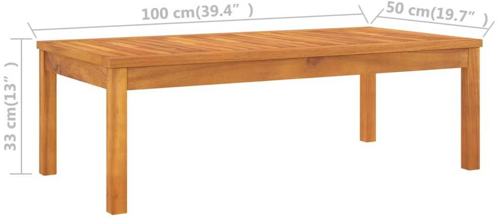 Lauko baldų komplektas Sodo komplektas su kreminėmis pagalvėmis, 5 dalių, akacija