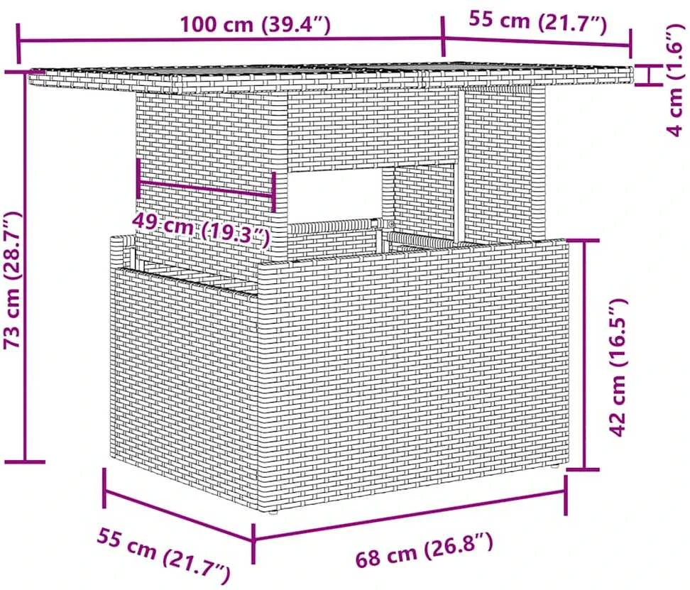 Lauko baldų komplektas Sodo komplektas su pagalvėlėmis, 10 dalių, poliratanas/akacija