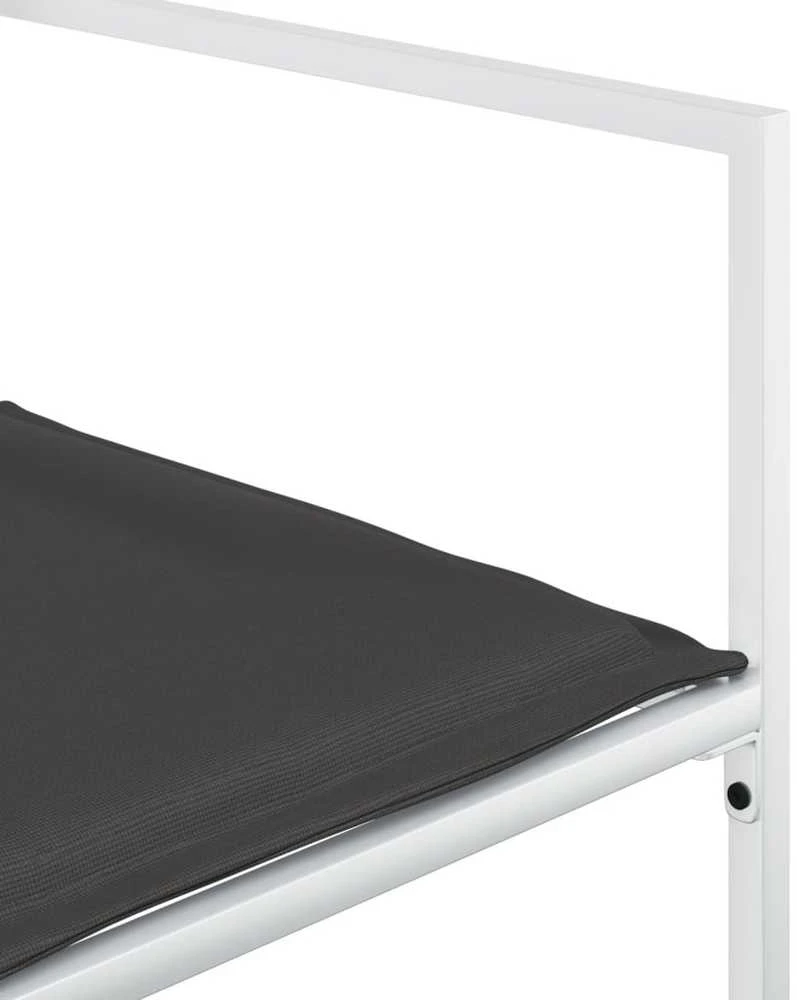 Lauko baldų komplektas Sodo komplektas su pagalvėlėmis, 13 dalių, baltas, tekstilenas