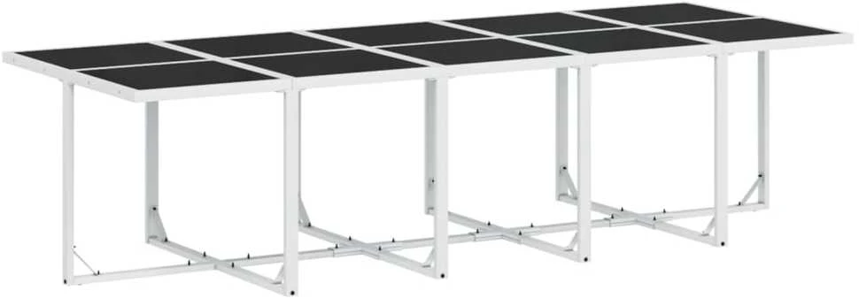 Sodo komplektas su pagalvėlėmis, 15 dalių, baltas, tekstilenas