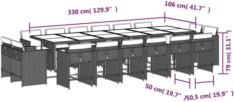 Sofa Sodo komplektas su pagalvėlėmis, 17 dalių, smėlio, poliratanas