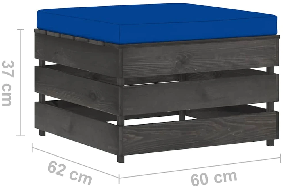 Sodo komplektas su pagalvėlėmis, 2 dalių, impregnuota mediena