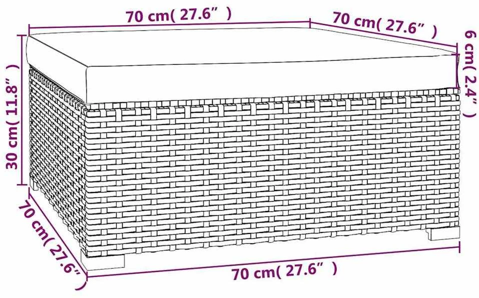 Lauko baldų komplektas Sodo komplektas su pagalvėlėmis, 5 dalių, rudas, poliratanas