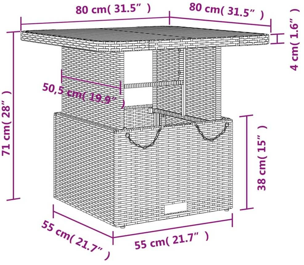 Lauko baldų komplektas Sodo komplektas su pagalvėlėmis, 5 dalių, juodas, poliratanas
