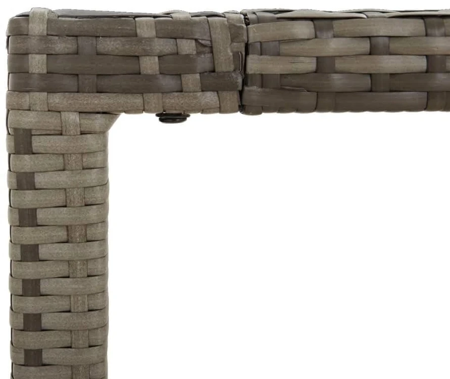 Sodo komplektas su pagalvėlėmis, 7 dalių, pilkas, poliratanas