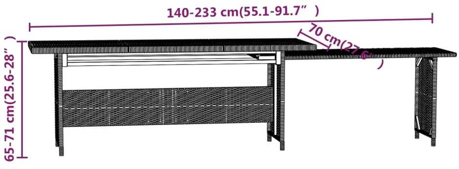 Lauko baldų komplektas Sodo komplektas su pagalvėlėmis, 7 dalių, pilkas, poliratanas