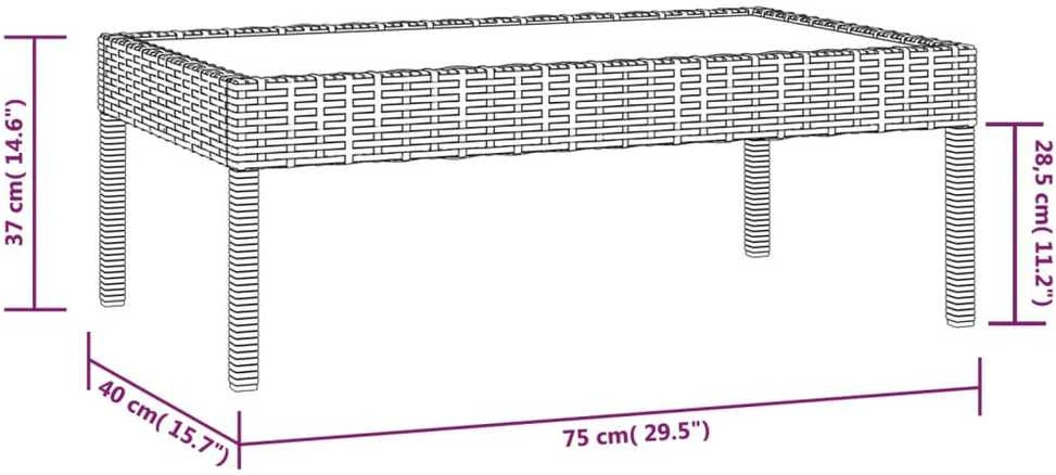 Lauko baldų komplektas Sodo komplektas su pagalvėlėmis, 8 dalių, juodas, poliratanas