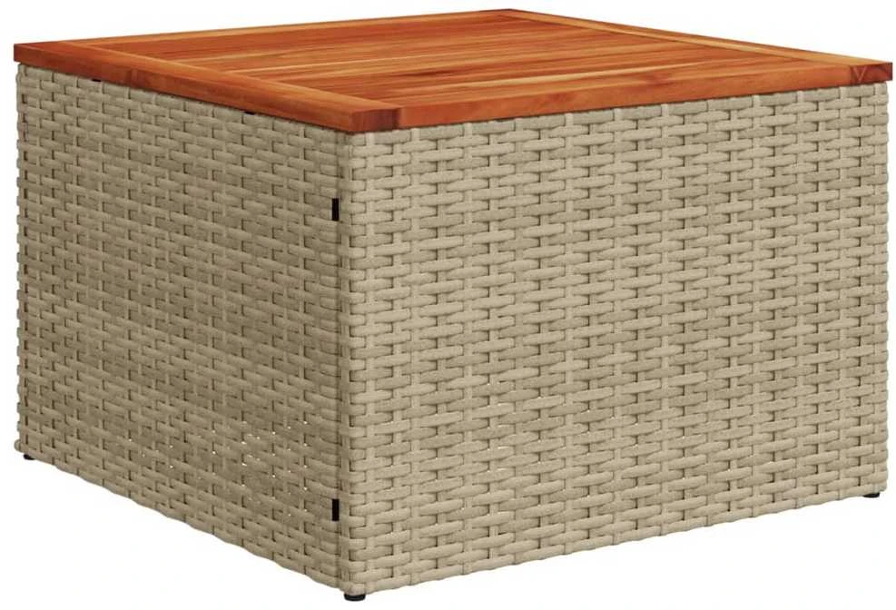 Lauko baldų komplektas Sodo komplektas su pagalvėlėmis, 9 dalių, smėlio, poliratanas