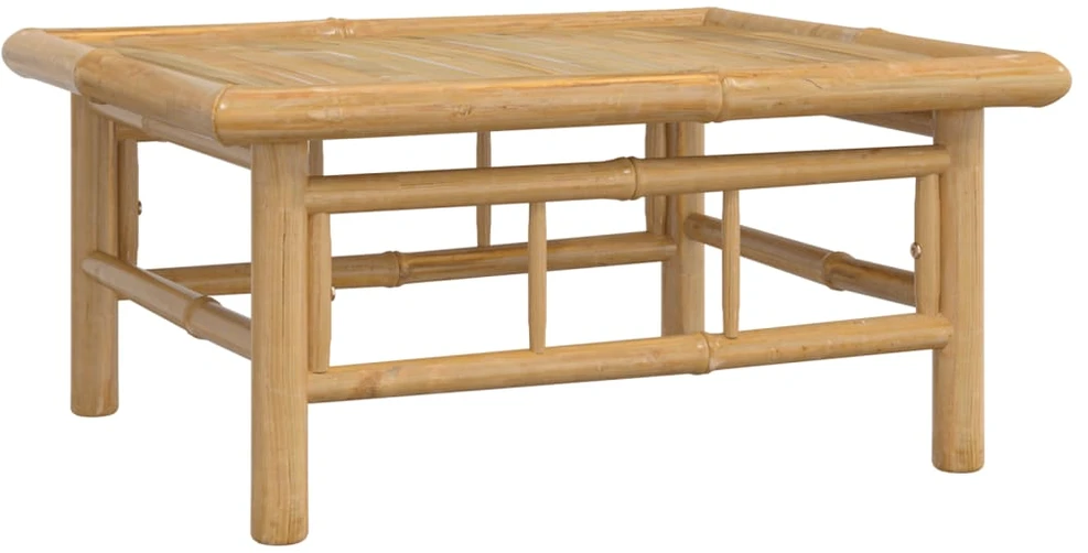 Lauko baldų komplektas Sodo komplektas su pilkomis pagalvėlėmis, 6 dalių, bambukas